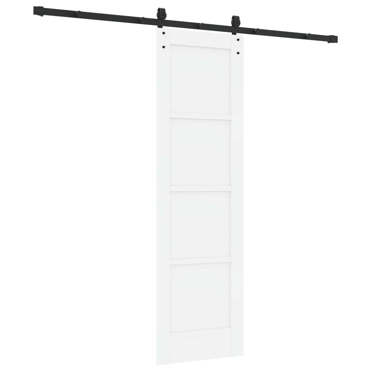 Csúszó ajtó ORKDAL 61 x 198,5 cm Szerelt Fa Fehér és Fekete 6
