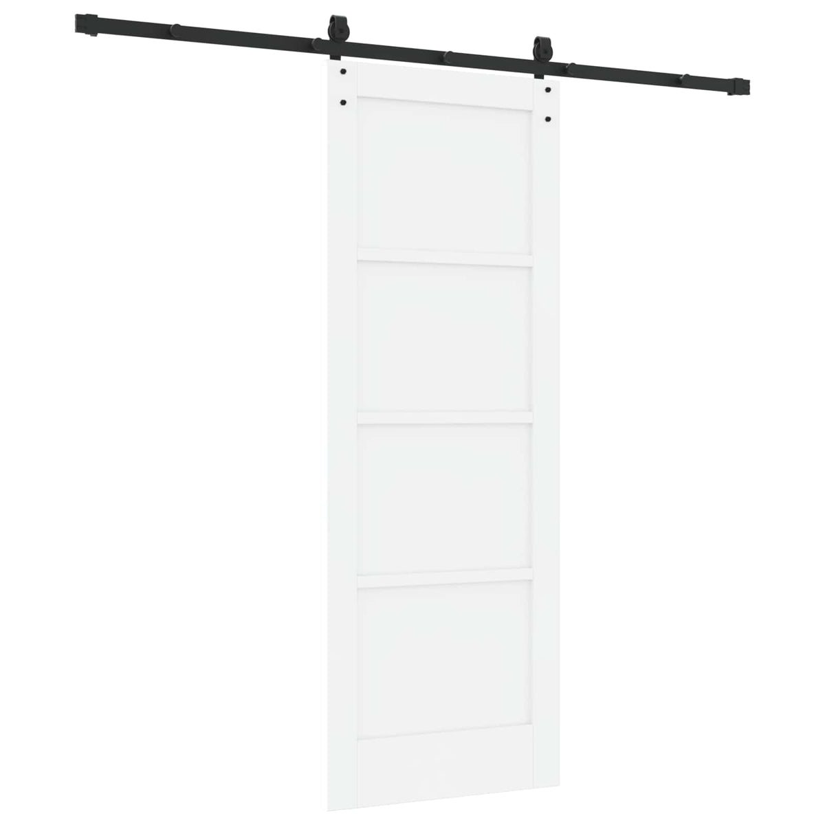 Csúszó ajtó ORKDAL 73,5 x 198,5 cm Szerelt Fa Fehér és Fekete 6