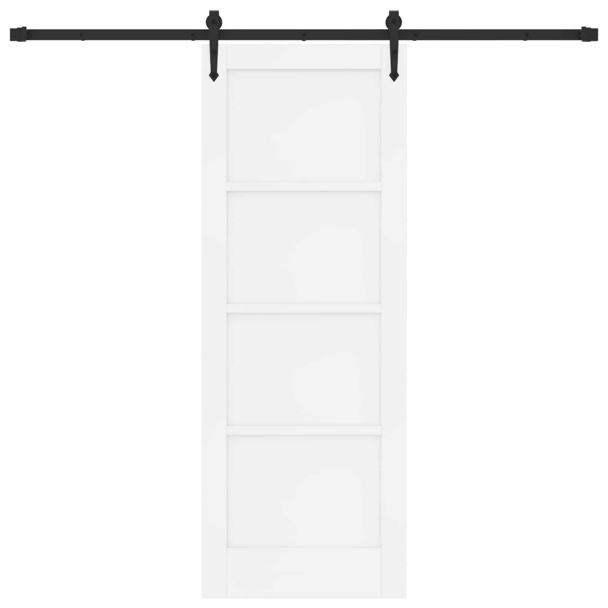 Csúszó ajtó ORKDAL 73,5 x 198,5 cm Szerelt Fa Fehér és Fekete 4