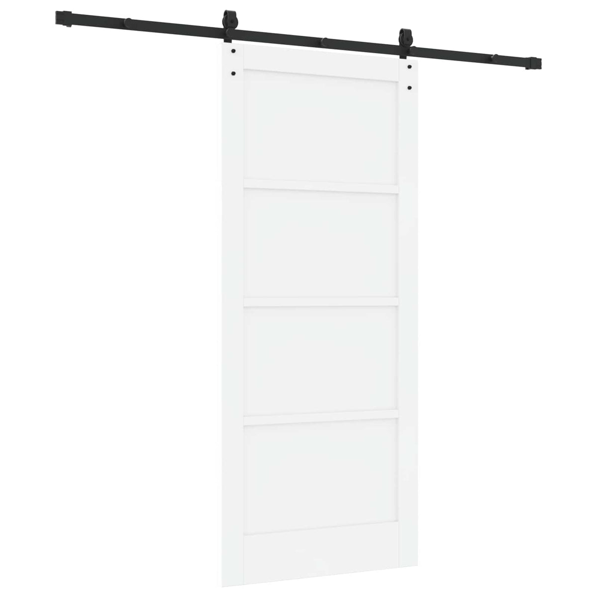 Csúszó ajtó ORKDAL 86 x 198,5 cm Szerelt Fa Fehér és Fekete 6