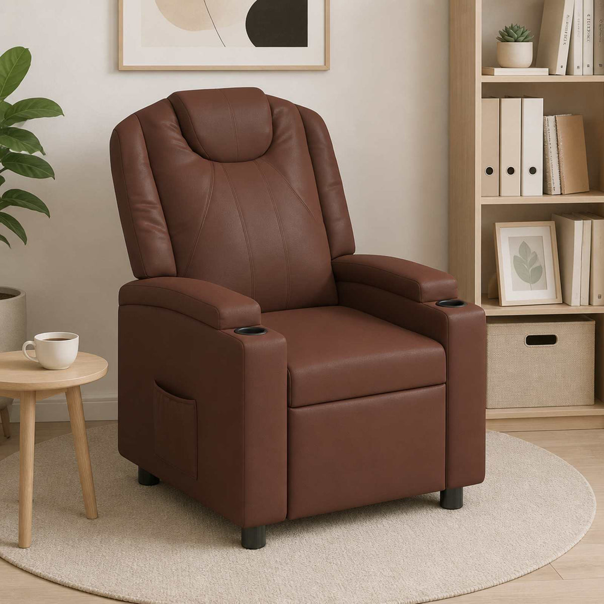 Fotel ágy Barna 75 x 95 x 106 cm Szövet