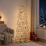 Fém karácsonyfa állvánnyal KUOPIO 150 cm Acél Fekete