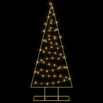 Fém karácsonyfa állvánnyal KUOPIO 180 cm Meleg fehér Acél Arany 5