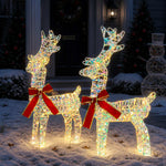 3D karácsonyi rénszarvas LOVIISA 2 db 80 LED Meleg fehér