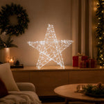 3D karácsonyi csillag 120 LED Hideg fehér 55 x 53,5 x 10 cm 3