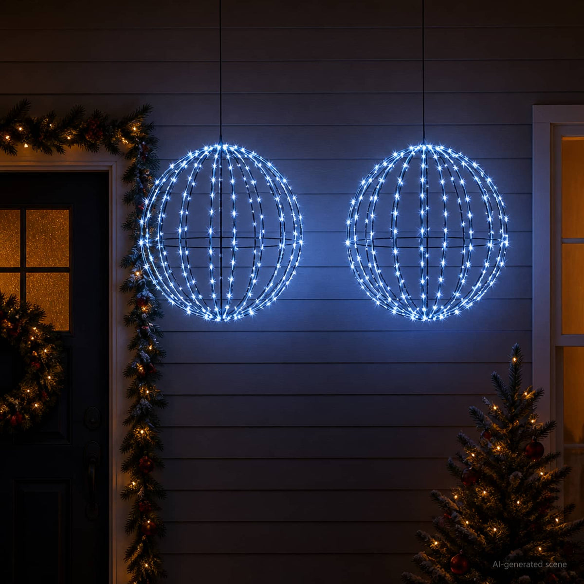 Karácsonyi csúcsdísz világítás 2 db 384 LED Kék 3