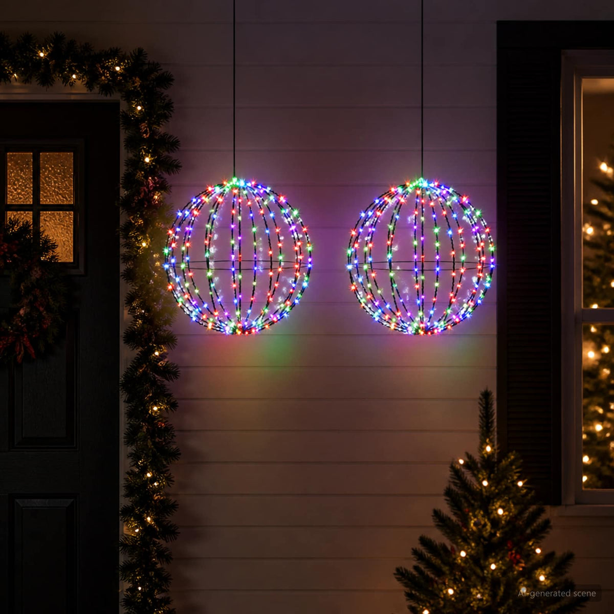 Karácsonyi csúcsdísz világítás 2 db 192 LED Többszínű 3