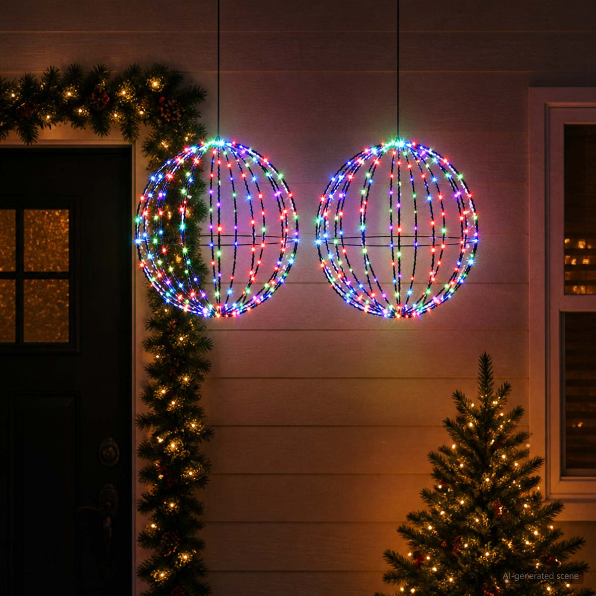 Karácsonyi csúcsdísz világítás 2 db 240 LED Többszínű