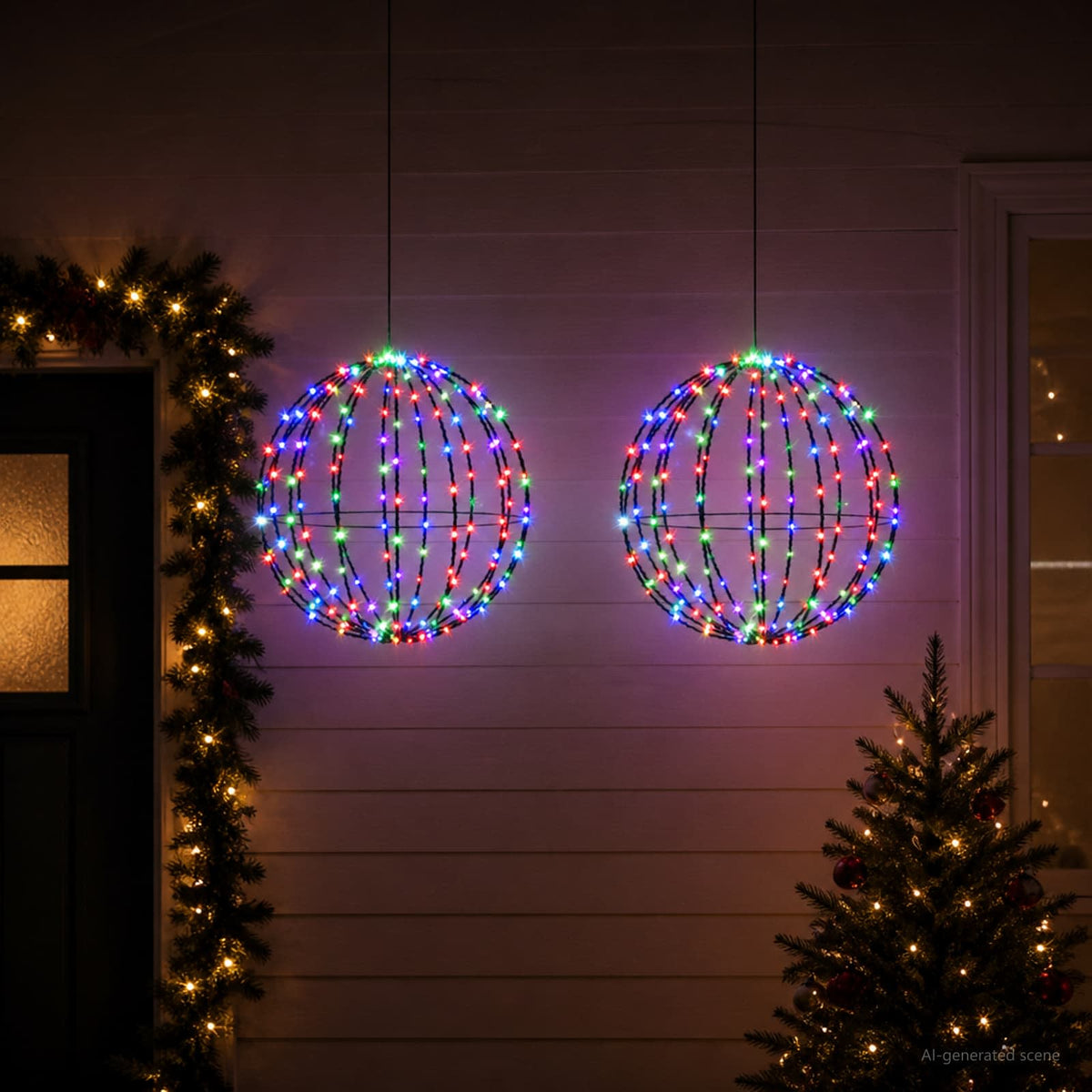 Karácsonyi csúcsdísz világítás 2 db 320 LED RGB 3
