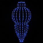Karácsonyi csúcsdísz világítás 2 db 640 LED Kék Átm. 40 x 75 cm 5