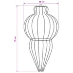 Karácsonyi csúcsdísz világítás 2 db 640 LED Kék Átm. 40 x 75 cm 8