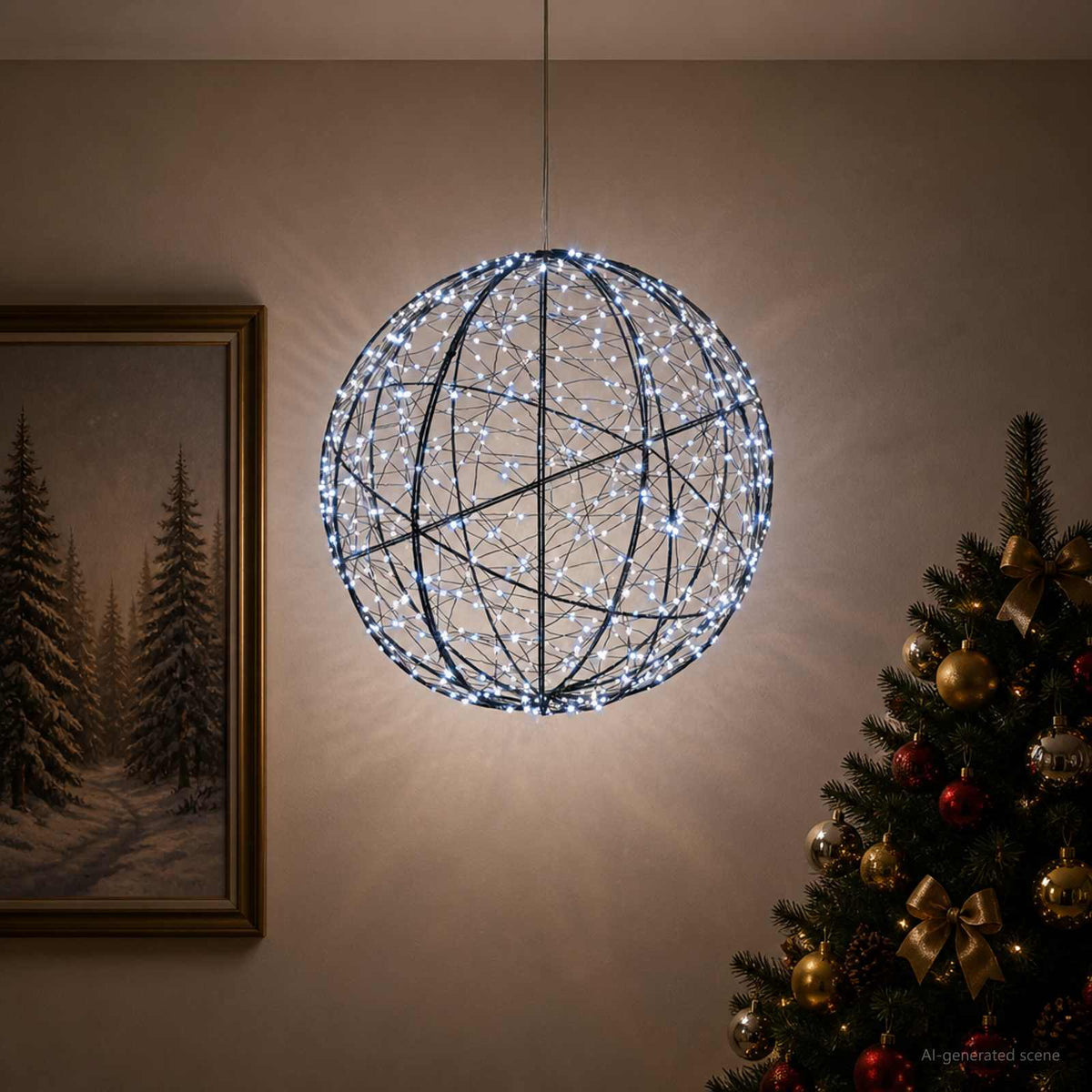 Karácsonyi csúcsdísz világítás 750 LED Hideg fehér 3