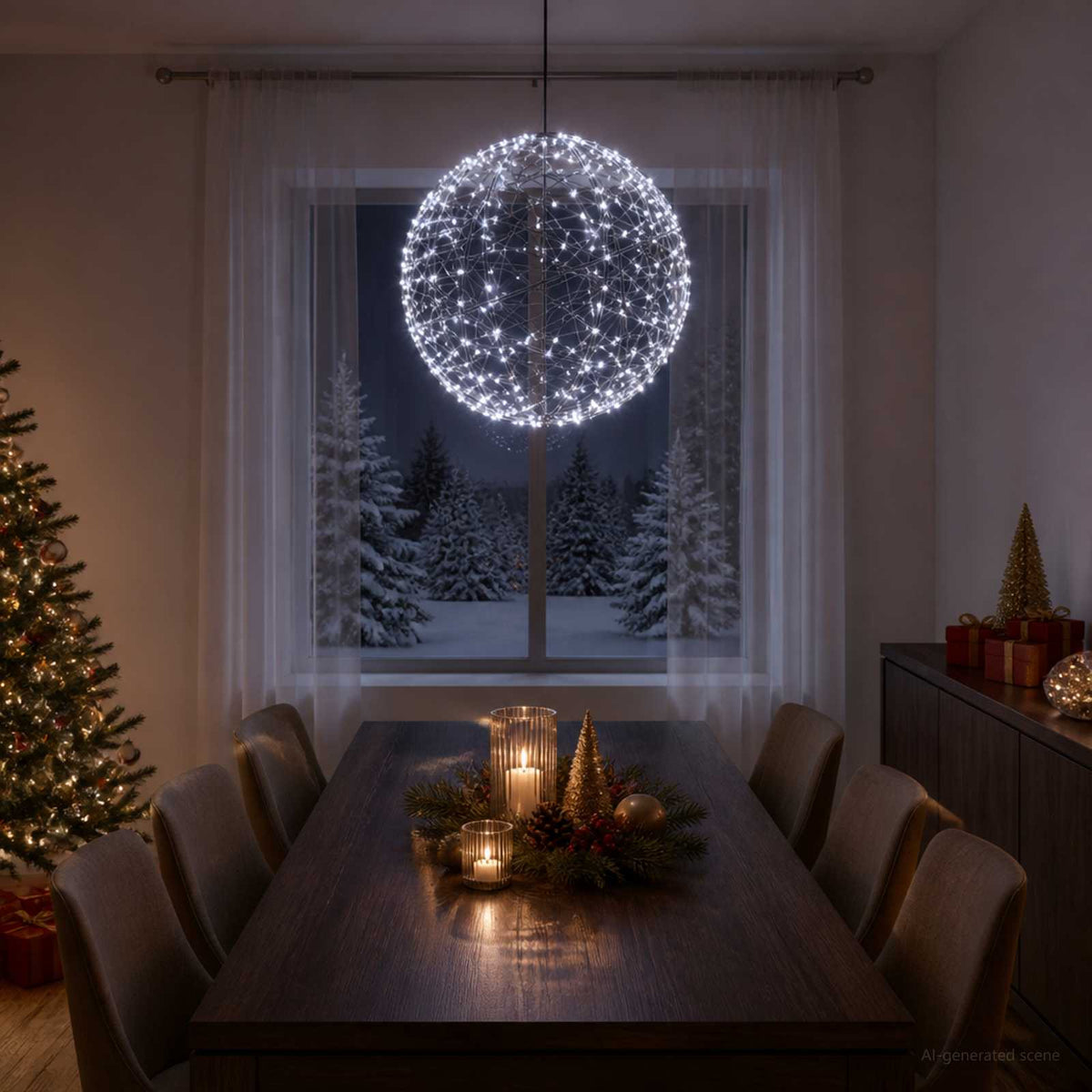 Karácsonyi csúcsdísz világítás 750 LED Hideg fehér