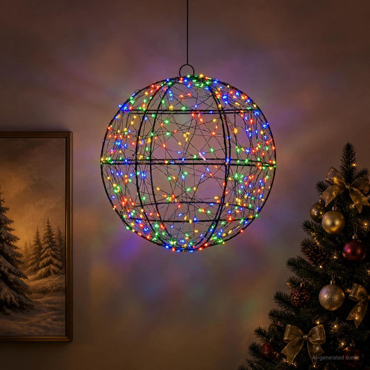 Karácsonyi csúcsdísz világítás 300 LED Többszínű