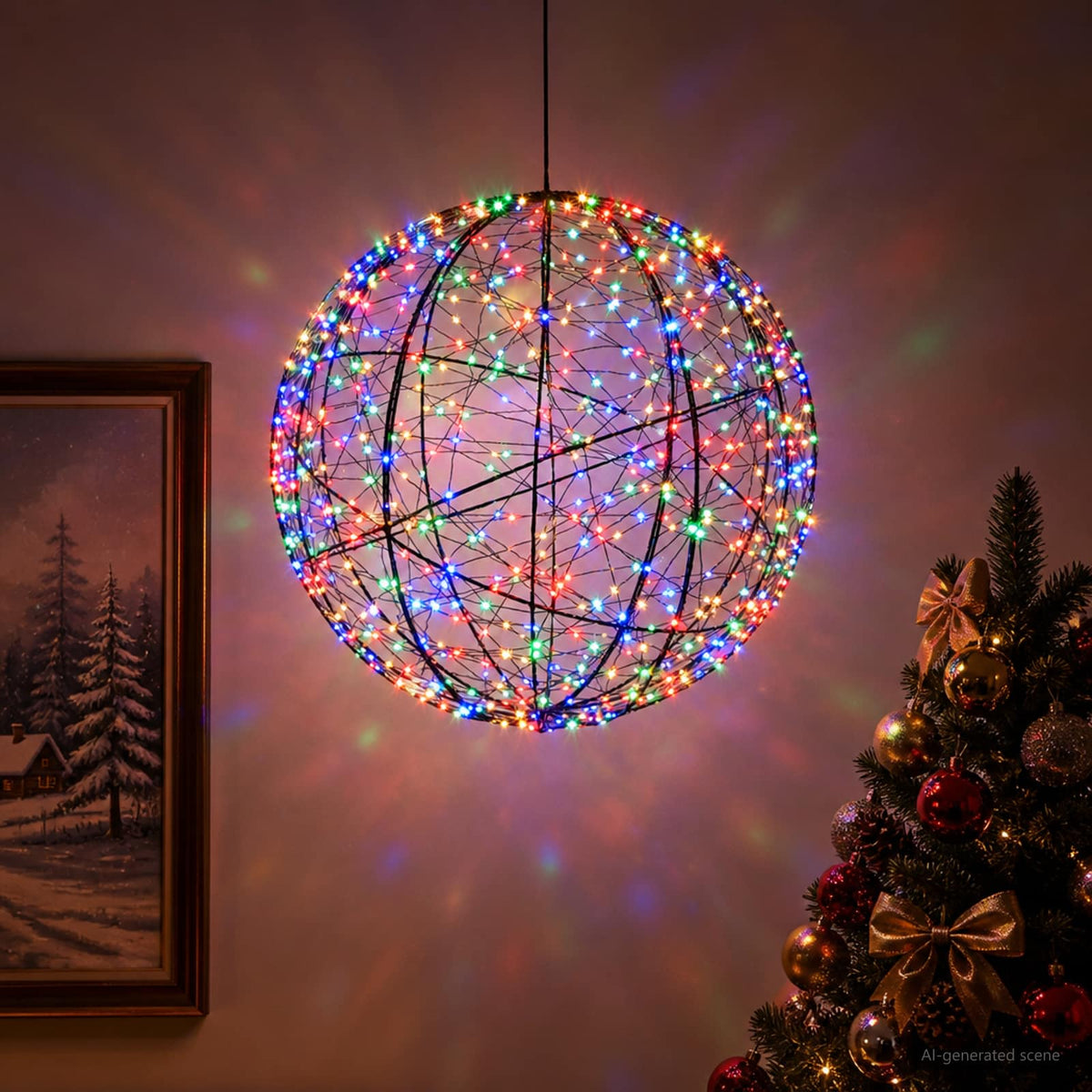 Karácsonyi csúcsdísz világítás 500 LED Többszínű 3