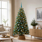 Karácsonyi Díszgömb Készlet 120 db Türkiz Átm. 6 cm Műanyag 3