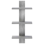 Falpolc Szürke Sonoma 30 x 13,5 x 64,5 cm Szerelt Fa 3