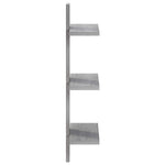 Falpolc Szürke Sonoma 30 x 13,5 x 64,5 cm Szerelt Fa 4