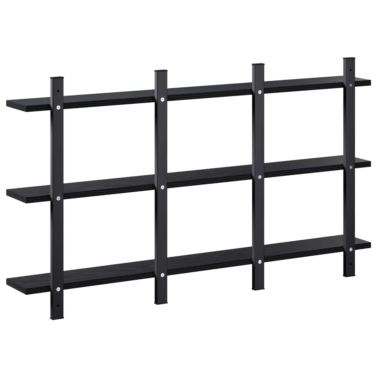 Falpolc Fekete Tölgy 102 x 13,5 x 58 cm Szerelt Fa 5