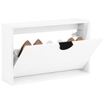 Cipőszekrény VENRAY 70 x 17 x 43 cm Szerelt Fa Fehér 3