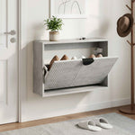 Cipőszekrény VENRAY 70 x 17 x 43 cm Szerelt Fa Betonszürke