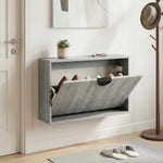 Cipőszekrény VENRAY 70 x 17 x 43 cm Szerelt Fa Szürke Sonoma