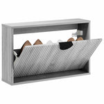 Cipőszekrény VENRAY 70 x 17 x 43 cm Szerelt Fa Szürke Sonoma 3