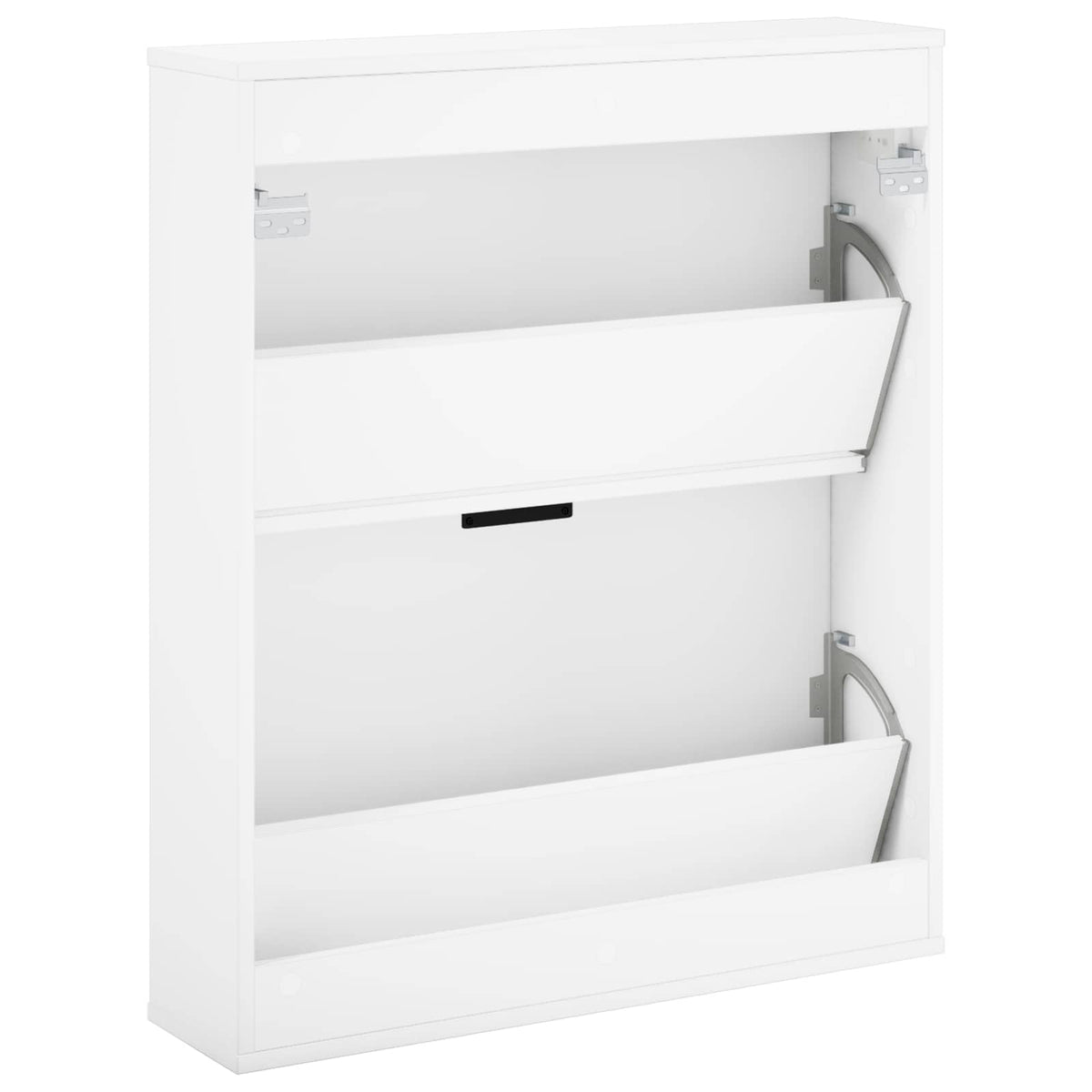 Cipőszekrény VENRAY 70 x 17 x 82 cm Szerelt Fa Magasfényű Fehér 7