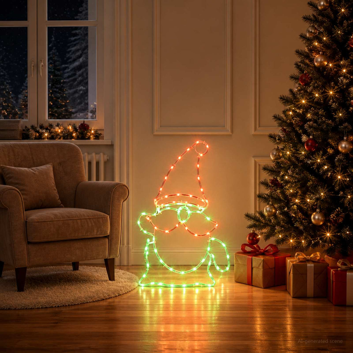 LED-es világító manó figura LOVIISA 80 LED Többszínű és