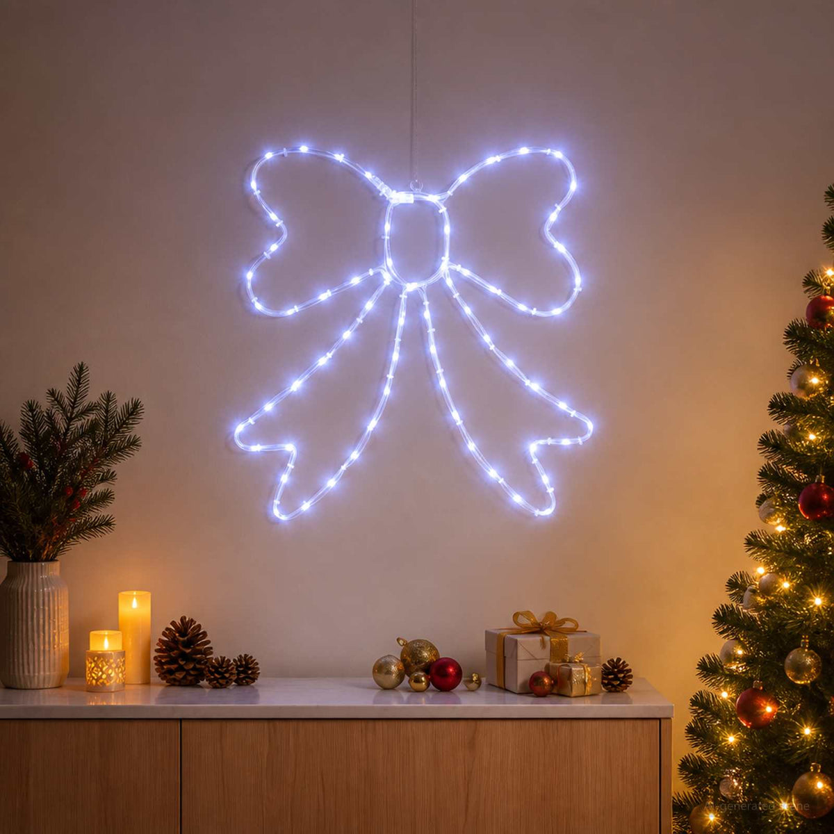 LED fénykábel masni LOVIISA 70 LED Kék 50 x 51 cm 3