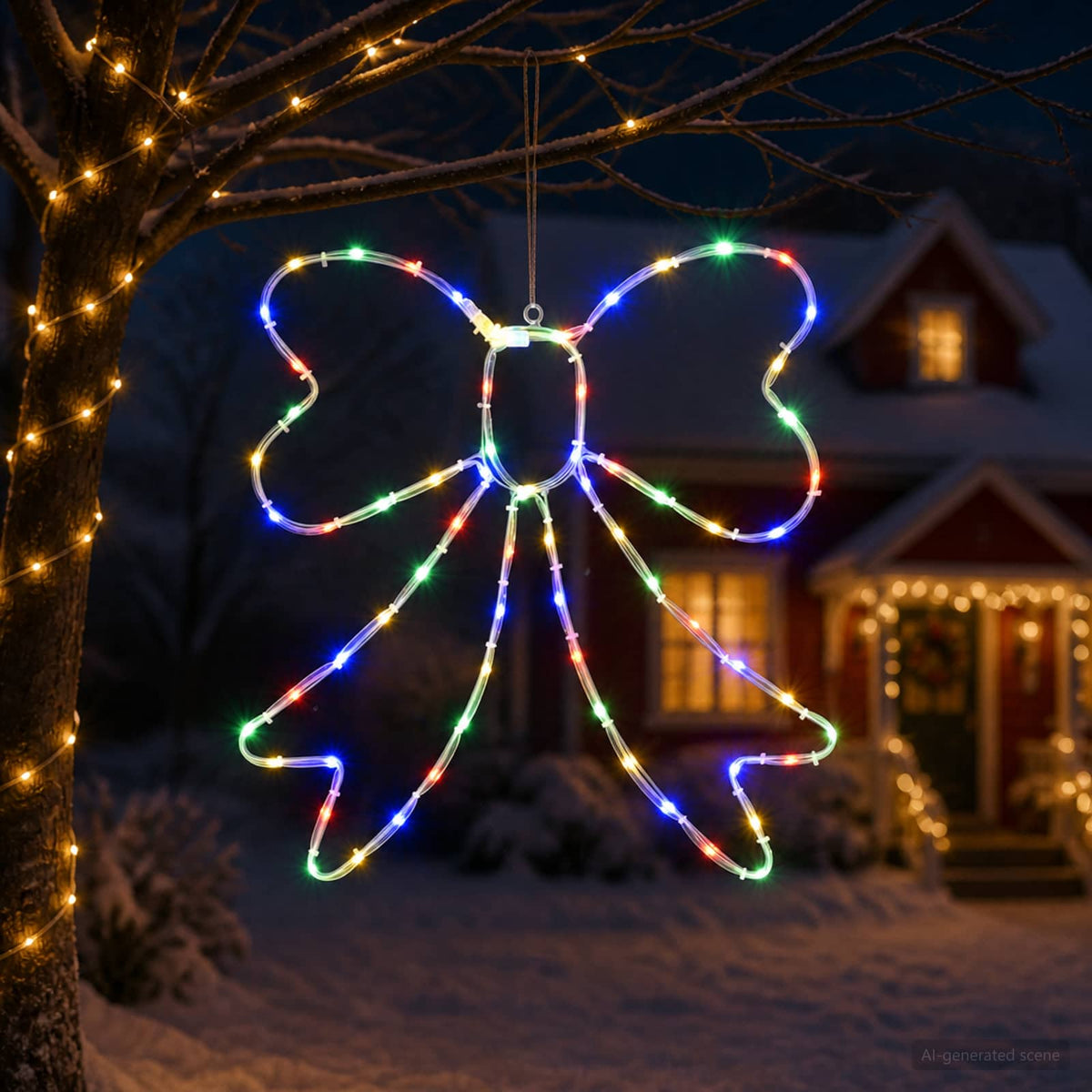 LED fénykábel masni LOVIISA 70 LED Többszínű 50 x 51 cm 3