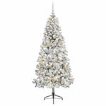 Műkarácsonyfa gömbbel 240 cm 300 LED Meleg fehér PVC és fém 4