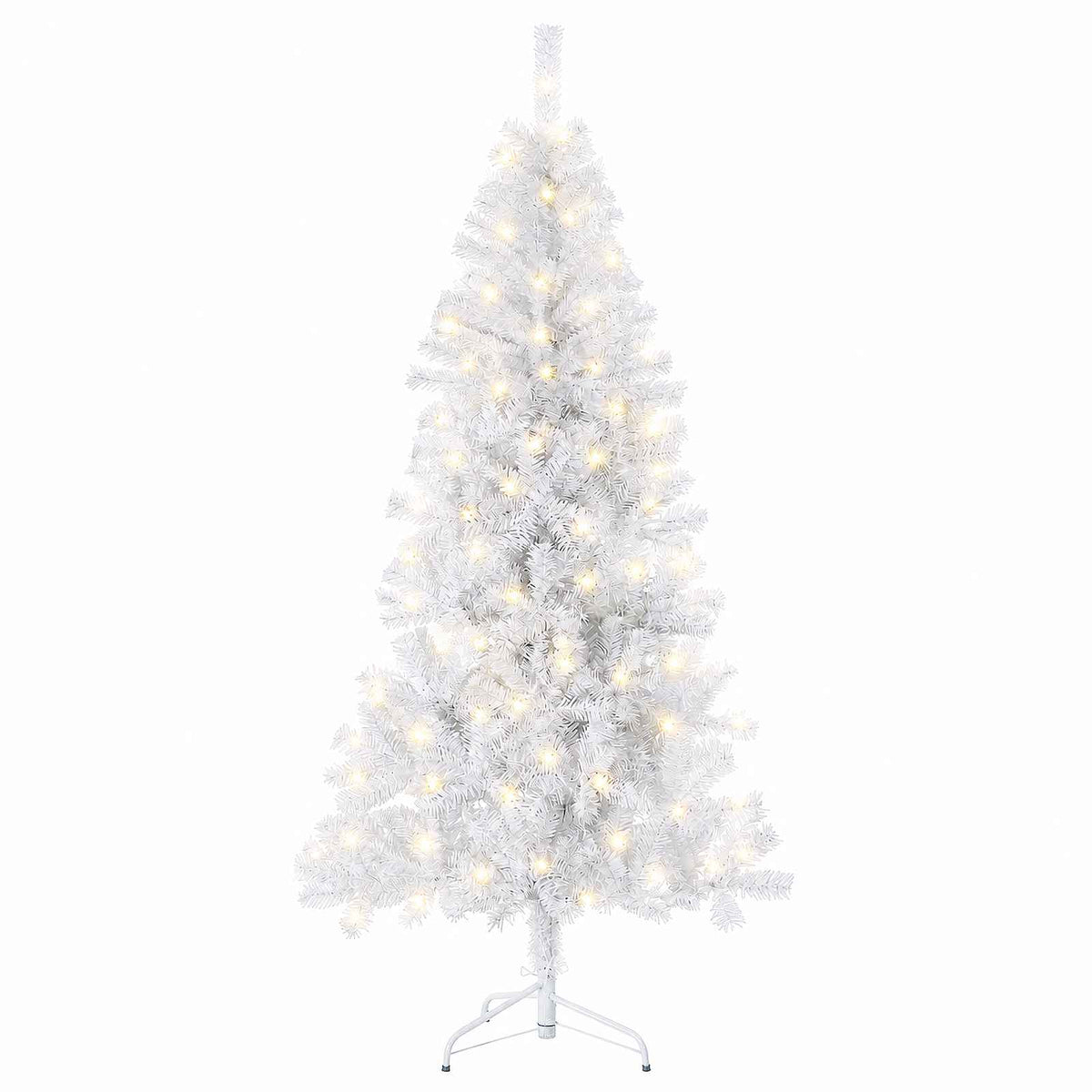 Műanyag Hajtogatós Karácsonyfa 120 cm 150 LED Meleg fehér 4