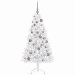 Műkarácsonyfa gömbbel 180 cm 300 LED Meleg fehér PVC és fém 4