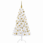 Műkarácsonyfa gömbbel 240 cm 300 LED Meleg fehér PVC és fém 4