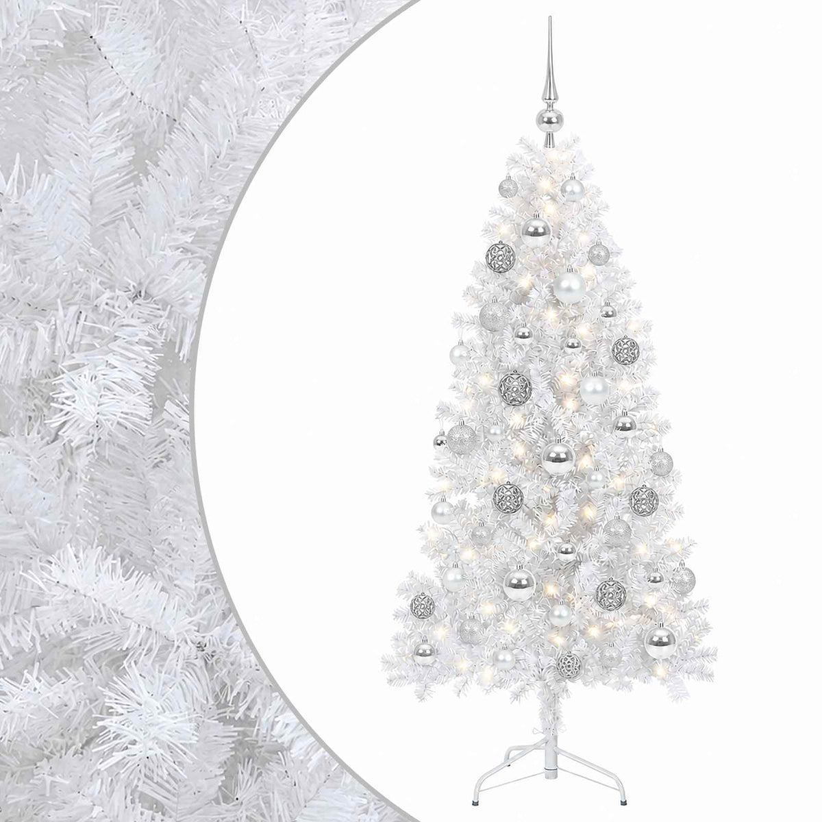 Műanyag Hajtogatós Karácsonyfa 150 cm 150 LED Meleg fehér 2