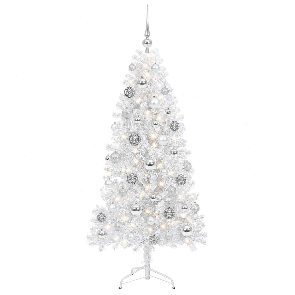 Műanyag Hajtogatós Karácsonyfa 150 cm 150 LED Meleg fehér 4