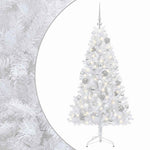 Műkarácsonyfa gömbbel 210 cm 300 LED Meleg fehér PVC és fém 2