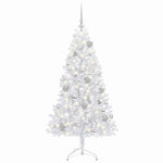 Műkarácsonyfa gömbbel 210 cm 300 LED Meleg fehér PVC és fém 4