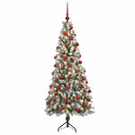 Műkarácsonyfa gömbbel 240 cm 300 LED Meleg fehér PVC és fém 4