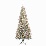 Műkarácsonyfa gömbbel 210 cm 300 LED Meleg fehér PVC és fém 4