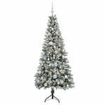 Műkarácsonyfa gömbbel 150 cm 150 LED Meleg fehér PVC és fém 4