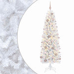 Karcsú műkarácsonyfa gömbökkel 240 cm 300 LED Meleg fehér 2
