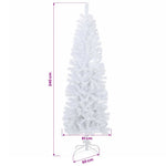 Karcsú műkarácsonyfa gömbökkel 240 cm 300 LED Meleg fehér 11