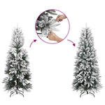 Karcsú műkarácsonyfa gömbökkel 150 cm 150 LED Meleg fehér 10