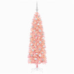 Karcsú műkarácsonyfa gömbökkel 240 cm 300 LED Meleg fehér 4