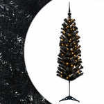 Karcsú műkarácsonyfa gömbökkel 120 cm 150 LED Meleg fehér 2
