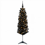Karcsú műkarácsonyfa gömbökkel 120 cm 150 LED Meleg fehér 4