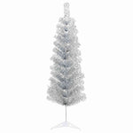 Mű Karcsú Karácsonyi Fa 150 cm 150 LED Meleg fehér PVC és fém 5
