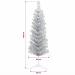 Mű Karcsú Karácsonyi Fa 150 cm 150 LED Meleg fehér PVC és fém 10